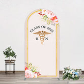 Lofaris Snake Staff Class 2025 Nurse Graduation Arch Backdrop